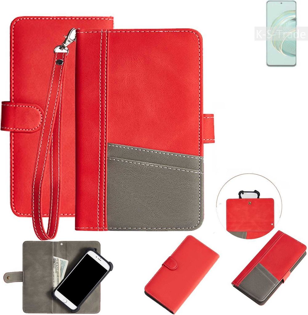 K-S-Trade Handy Schutzhülle für Huawei nova 10z Hülle Portemonnee Brieftasche Klapphülle Kartenfächer Flip Wallet Case Etui