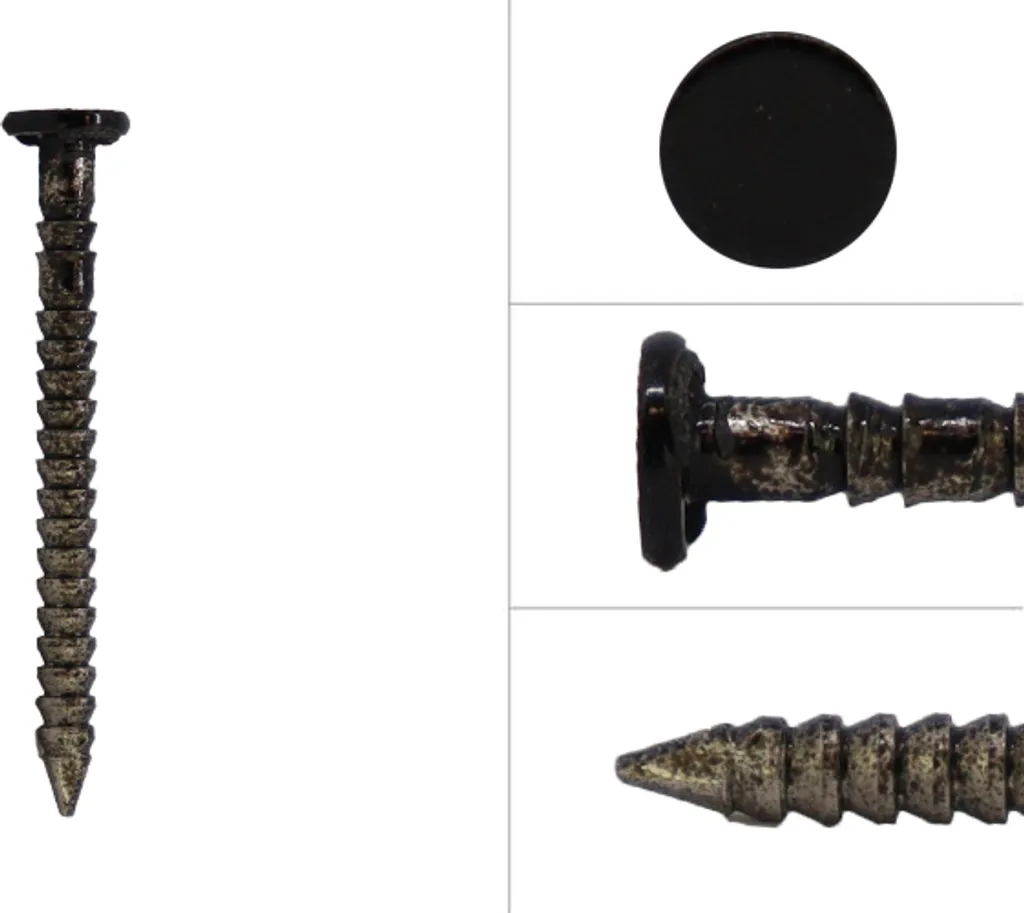 Rivestimenti Perfetti con Chiodi ad Anello Inox A4 Neri 2.9x35mm