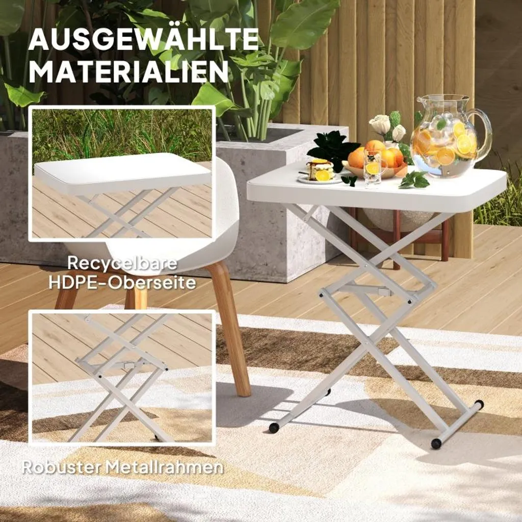 Table de balcon gain de place pliable - Solution jardin petits espaces - 6