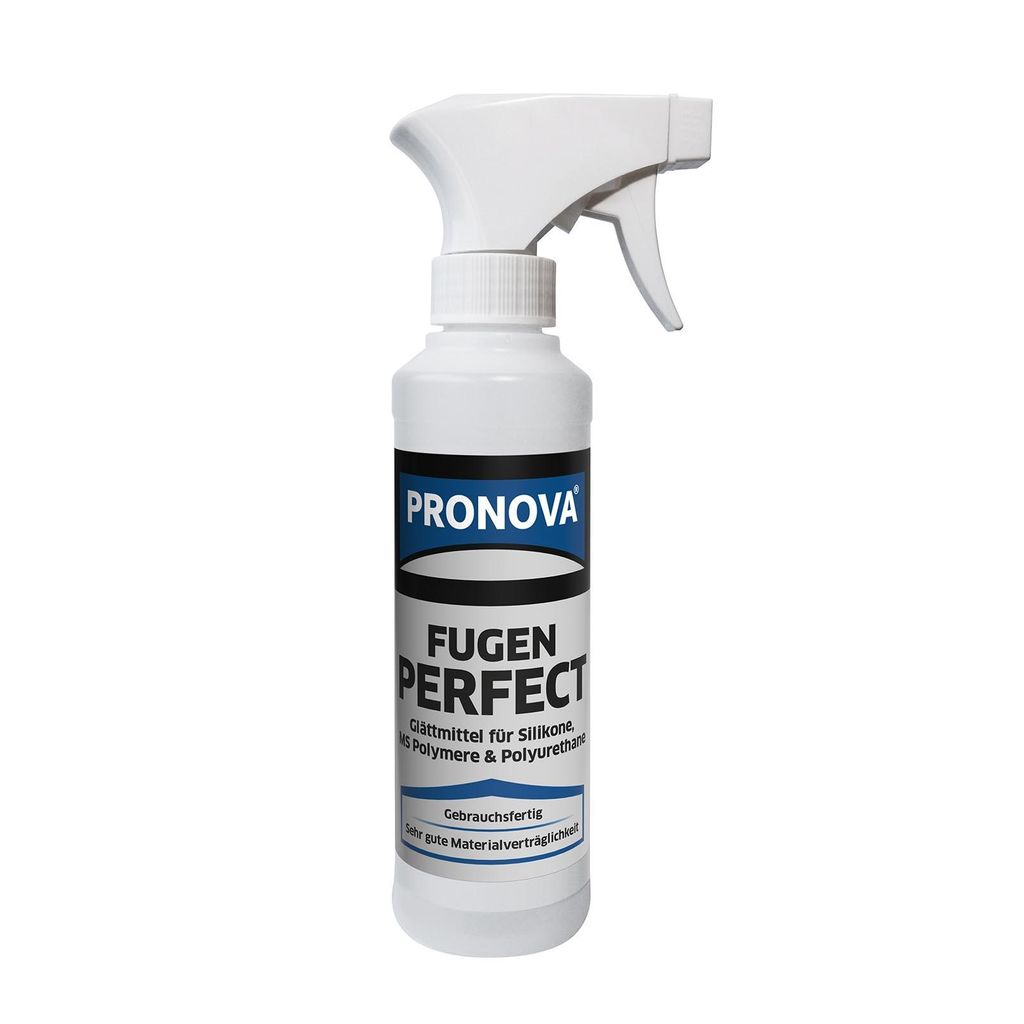 Pronova Fugen Perfekt - Glättmittel für perfekte Silikonfugen geeignet für Silikone, MS Polymere & Polyurethane, Anwendungsfertig 250ml Spray