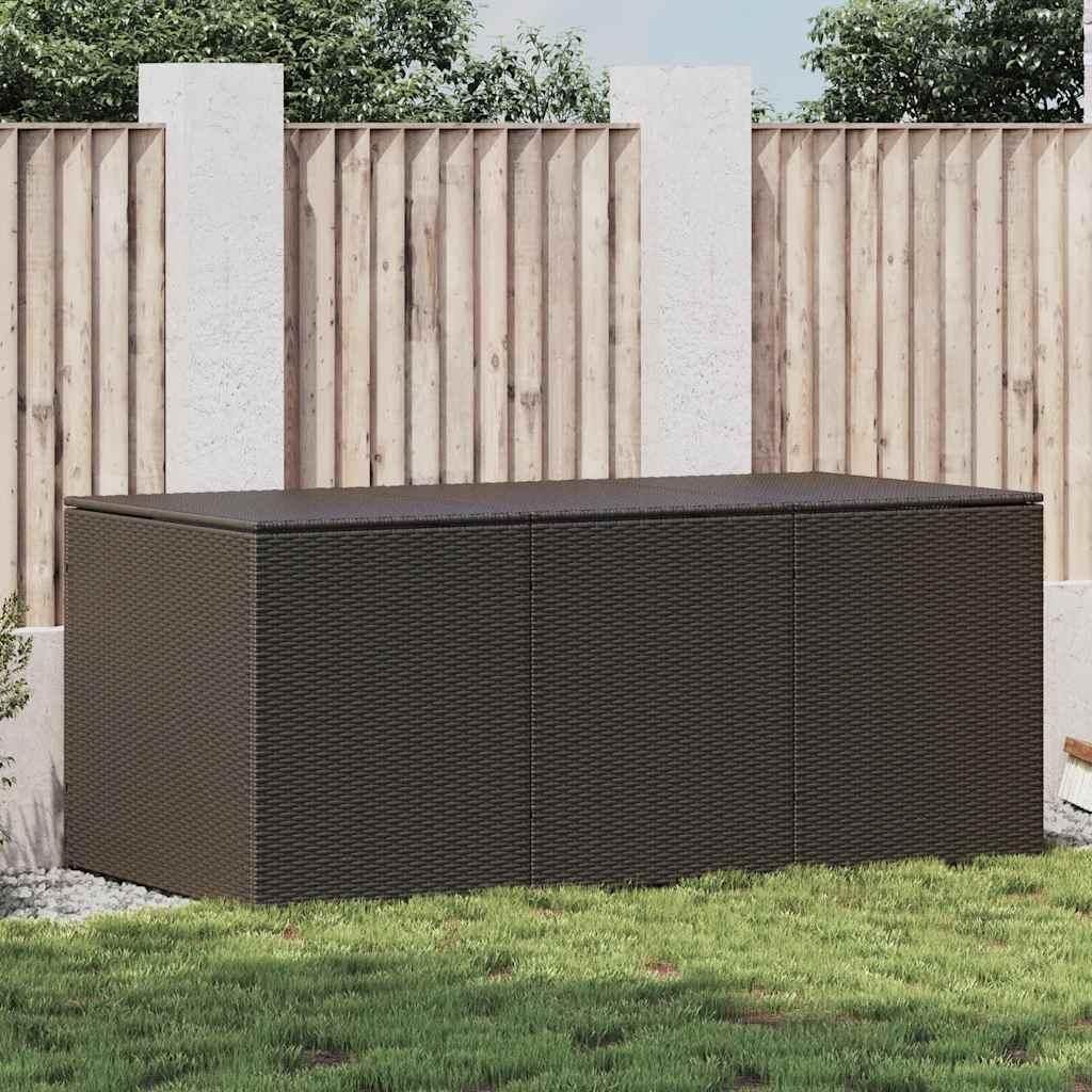 vidaXL Gartenbox Poly Rattan 180x90x70 cm Braun Produktbild 