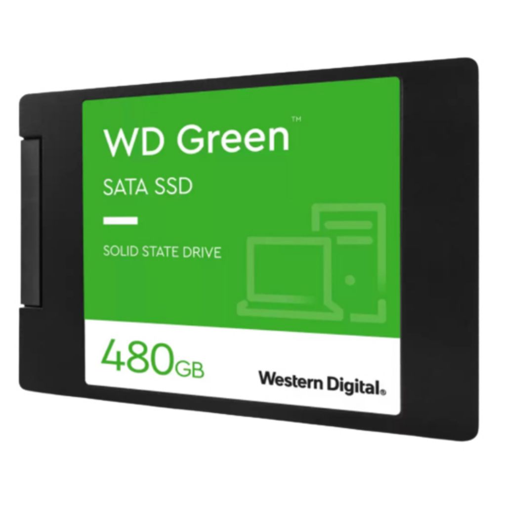 A Western Digital WD Green 480GB SATA III SSD.