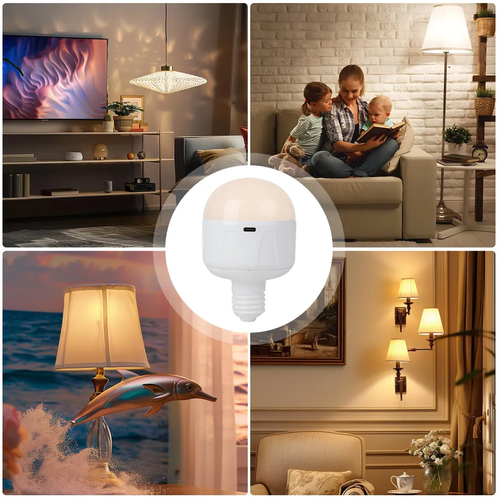 Ampoule LED Rechargeable USB 4000mAh avec Télécommande et RVB - Pack Solo - 10