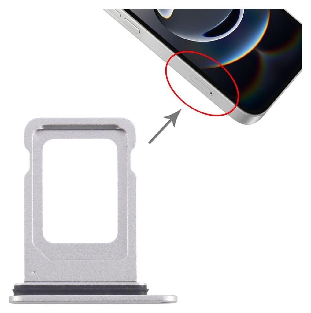 Für Apple iPhone 16e SIM Kartenhalter Card Tray Reparatur Ersatzteil Silber