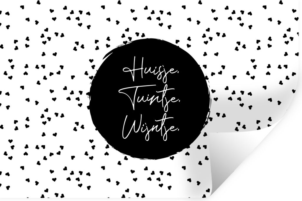MuchoWow Wandtattoo Wandsticker Wandaufkleber Zitate - Cottage. Garten. Wein. - Wein - Text 120x80 cm Selbstklebend und Repositionierbar - Selbst...