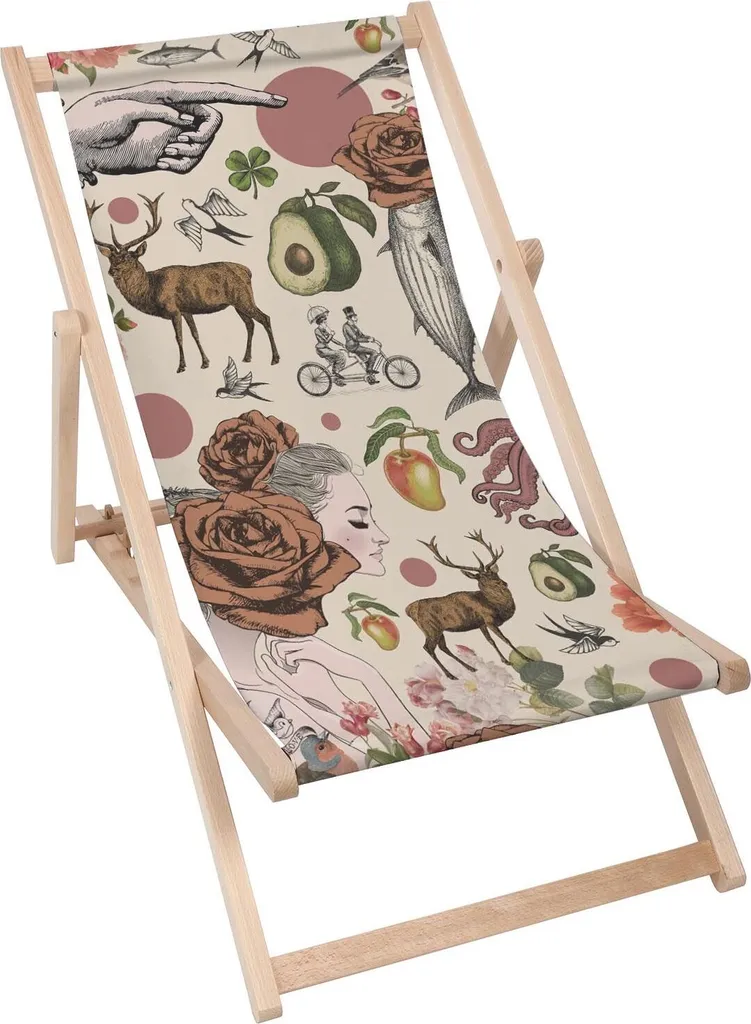 Sedia Sdraio Pieghevole Dreamroots 130kg Legno Faggio 3 Posizioni