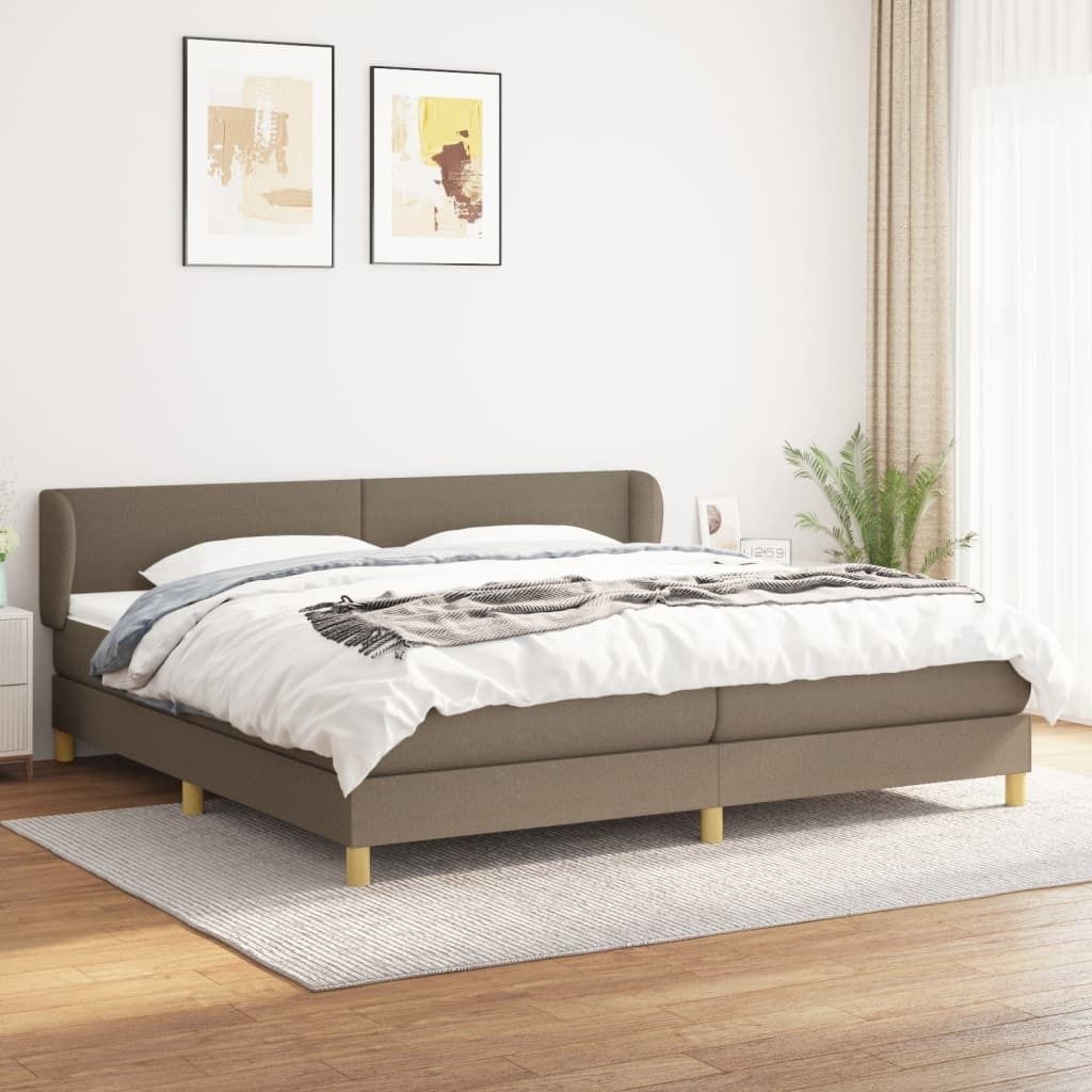Maison Exclusive - Boxspringbett mit Matratze Taupe 200x200 cm Stoff
