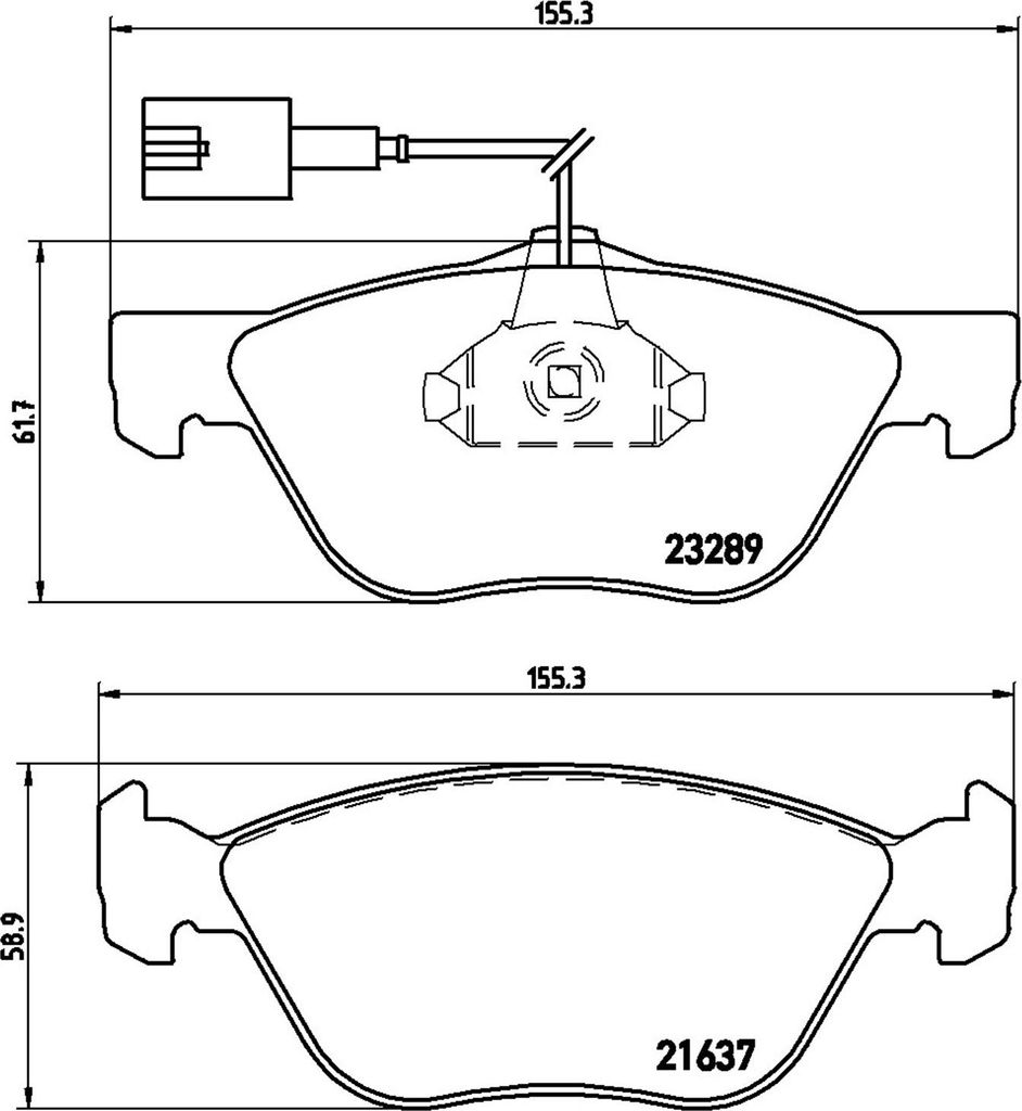 Brembo Bremsbelagsatz, Scheibenbremse Vorderachse P 23 077 Produktbild 