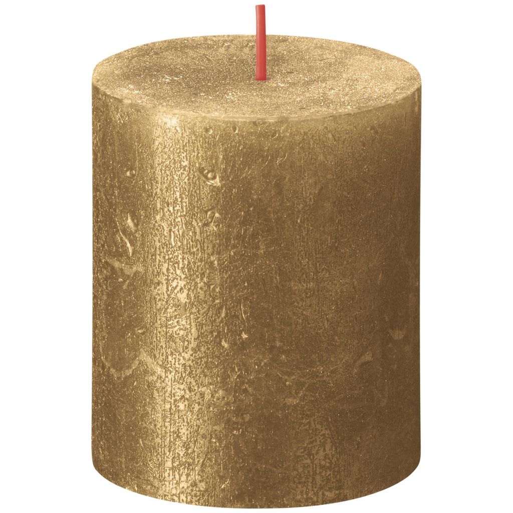 Bolsius Rustik Kerze Gold 80/68mm