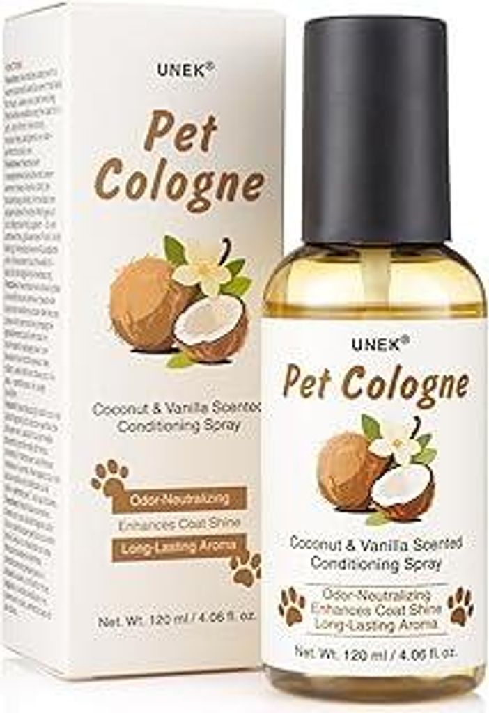 Hundeparfüm Spray – Kokos & Vanille Duft, 2-in-1 Deodorant & Pflegespray mit leichter Entfilzungswirkung für Hunde und Katzen, langanhaltender ...