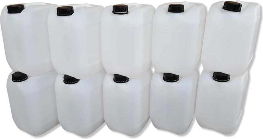 10 Stück 10 Liter Kanister, Wasserkanister Farbe natur Produktbild 