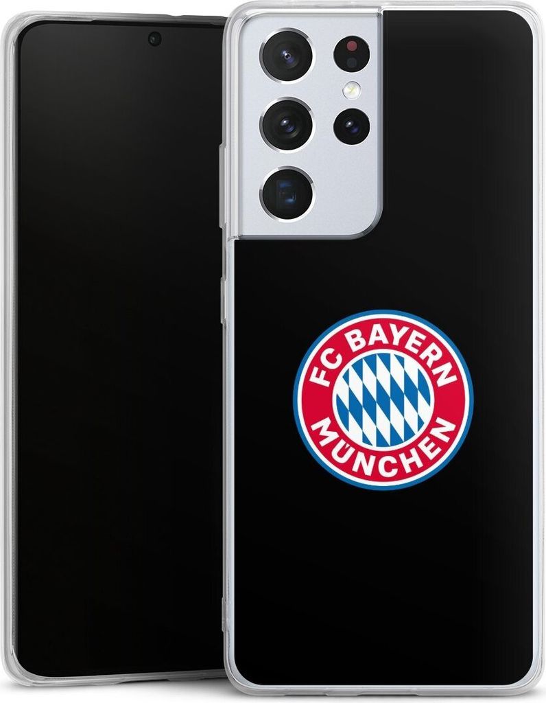 DeinDesign Handyhülle für Samsung Galaxy S21 Ultra 5G Silikon Hülle Case Smartphone Schutzhülle FC Bayern München Logo Offizielles Lizenzprodukt