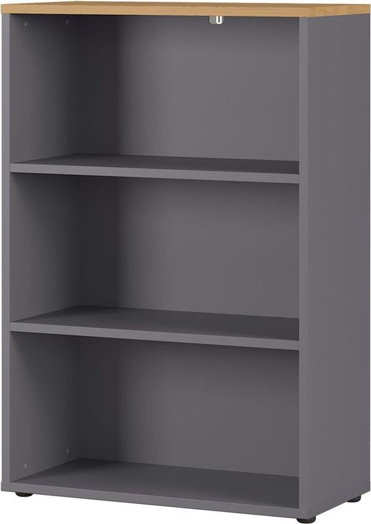 Aktenregal 80cm AURAY-01 Graphit/Grandson-Eiche-Nb. B/H/T ca. 80/120/40cm