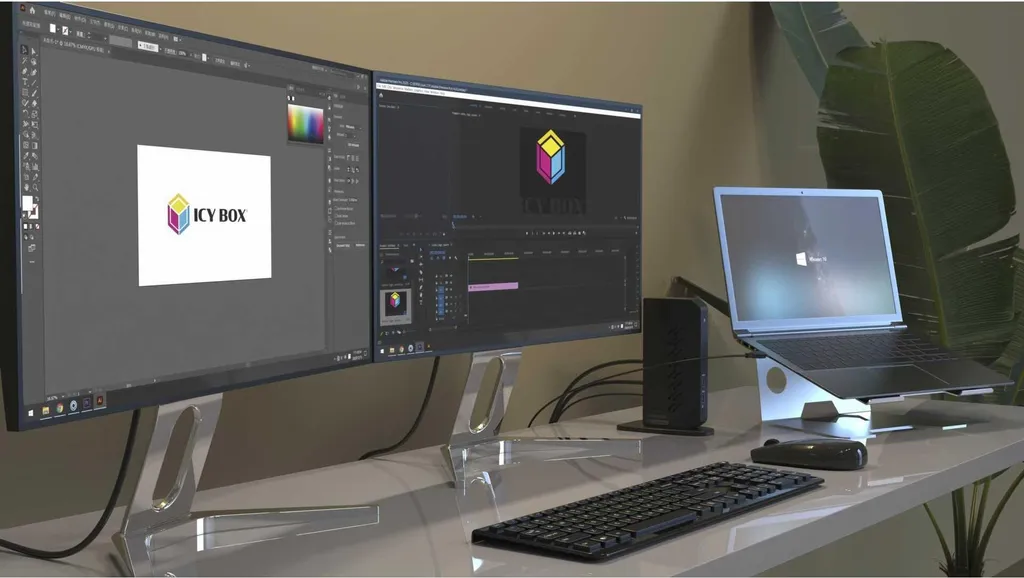 Station d'accueil ICY BOX IB-DK2252AC DisplayLink double écran USB-C
