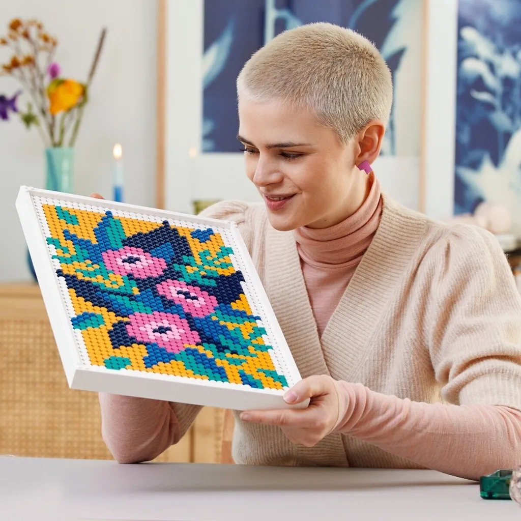 Kit créatif LEGO 31207 Art floral 3 en 1 aux couleurs personnalisables