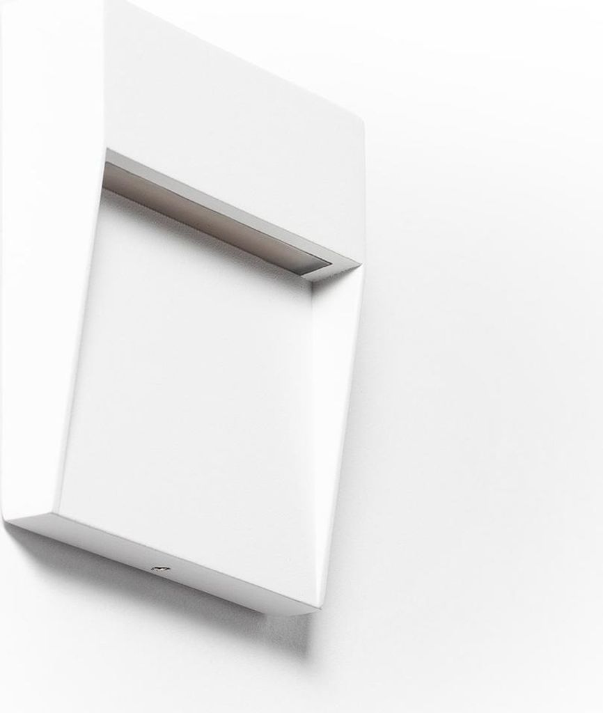 LED Wandleuchte Außen 3W CCT Wählbar Aluminium Oberfläche Quadratisch Jade Weiß