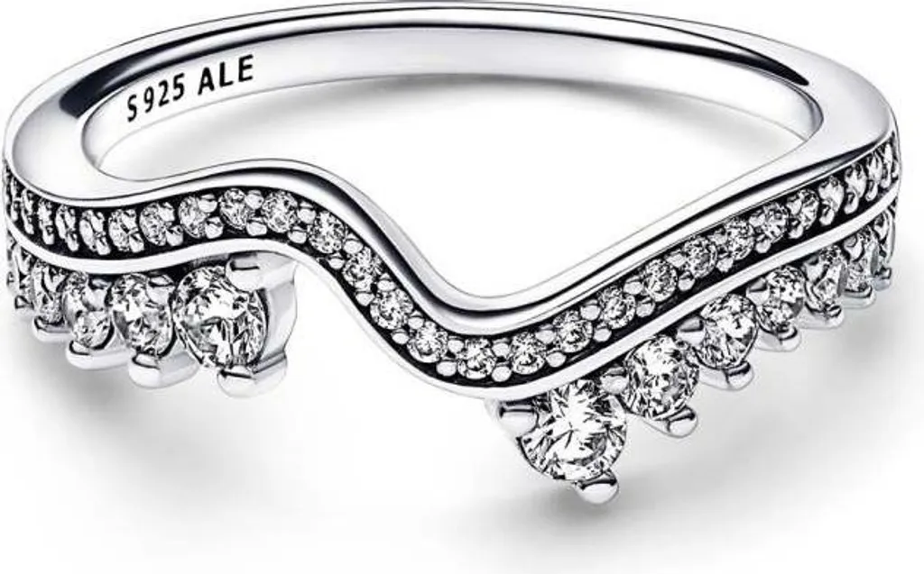 Bague Pandora Vague Argent Taille 54 : Bijou Idéal pour Superposer