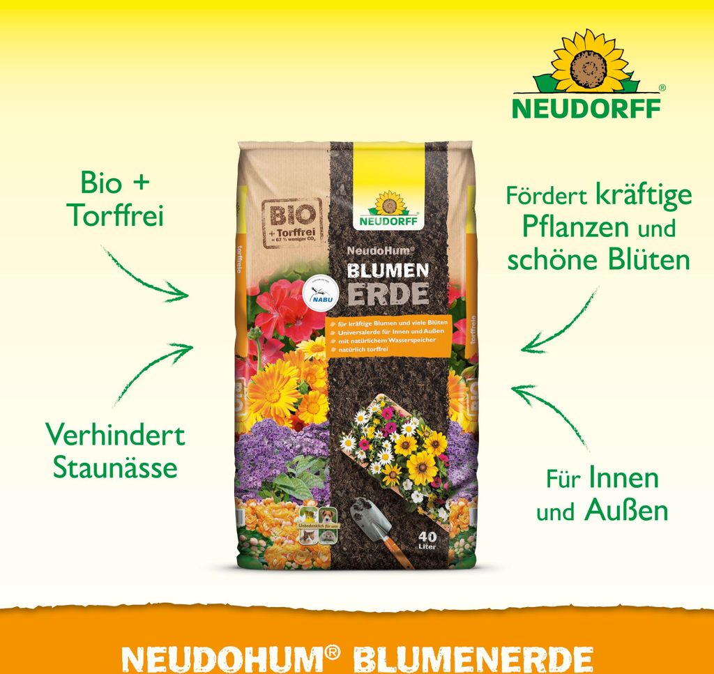 NEUDORFF® NeudoHum®BlumenErde 40 Liter torffrei Produktbild 5
