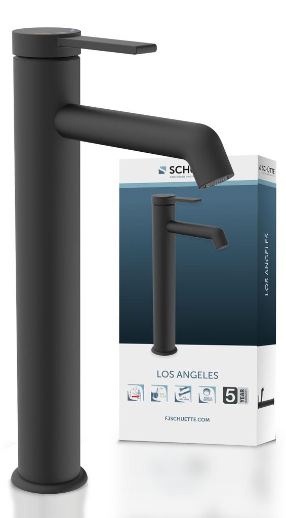 LOS ANGELES Waschtischarmatur, Schwarz matt, für Produktbild 