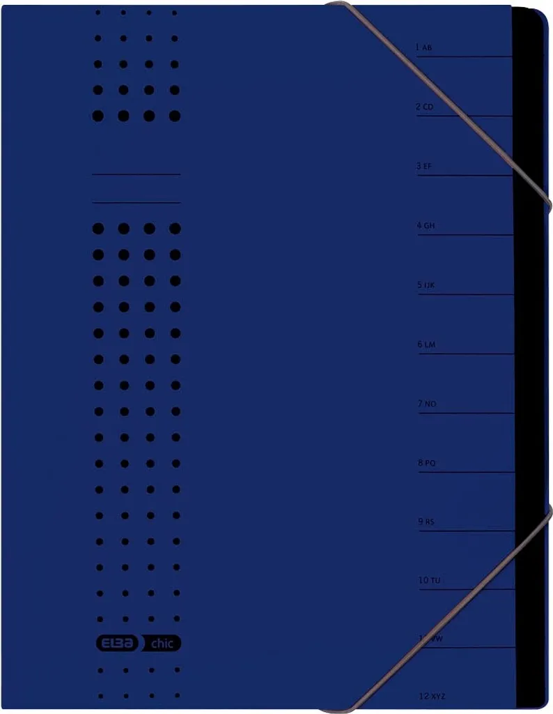 Organiseur de bureau ELBA Chic 12 compartiments bleu pour trier vos papiers