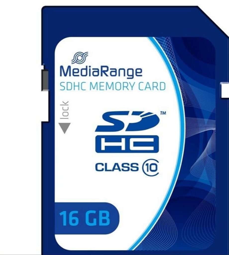 MediaRange Scheda SD 16GB SDHC CL.10 Immagine del prodotto 