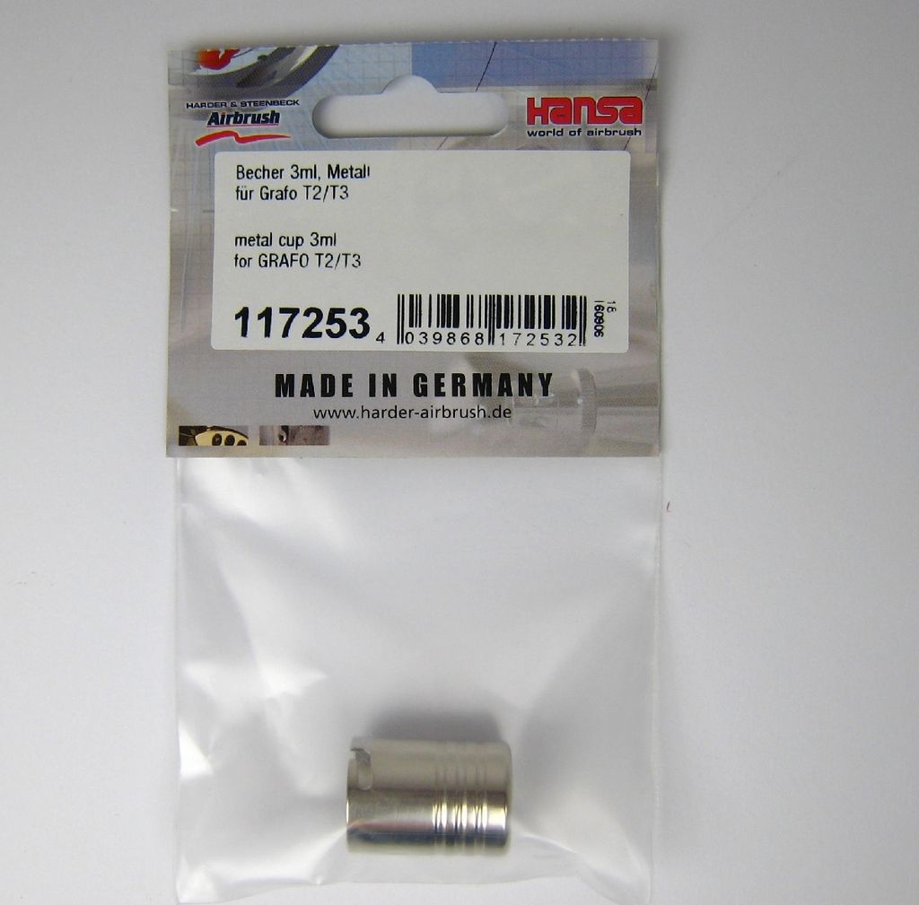 Becher 3ml aus Metall Nr.117253 für Grafo T2 und T3