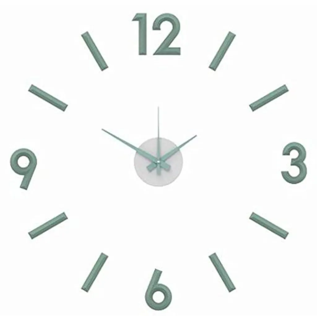 Horloge murale 3D design vert pomme pour décoration salon et bureau 30cm