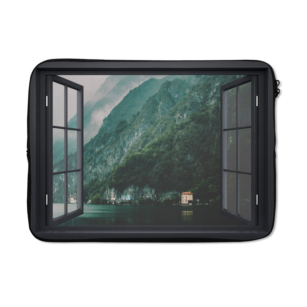 MuchoWow Laptop Hülle 14 ZollAussicht - Wasser - Berg Laptoptasche - Laptoptasche - Stoßsicher - Schutzhaube