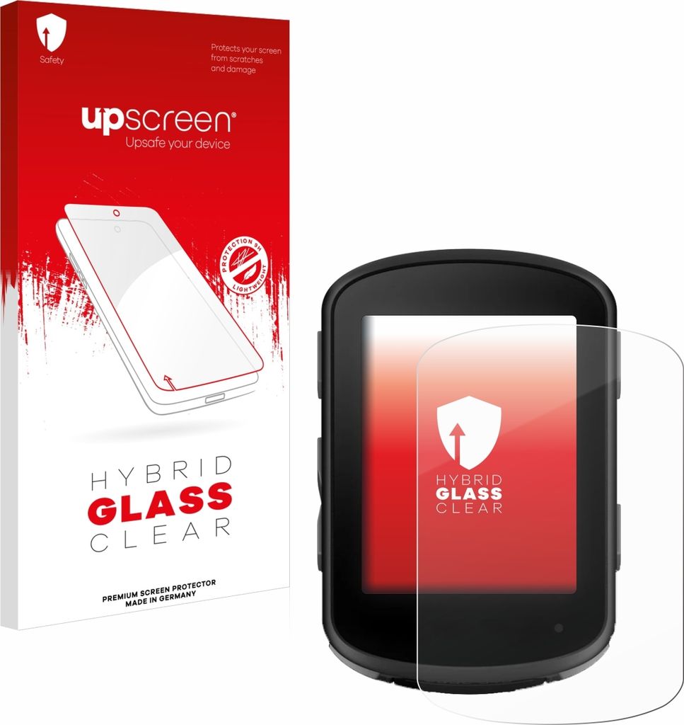 upscreen Schutzglas für Garmin Edge 840 Solar Schutzfolie Panzer Folie Glas Display Schutz klar