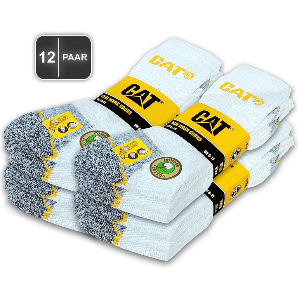 12 Paar CAT® CATERPILLAR REAL WORK SOCKS Damen Herren Produktbild 
