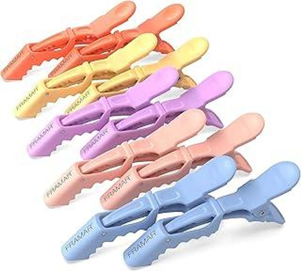 FRAMAR Pastel Alligator Haarklammern – Haarklammer Damen, Haarclips, Haarspangen, Haarschmuck, Abteilklammern Friseur, Klammern Haare, Friseurbed...
