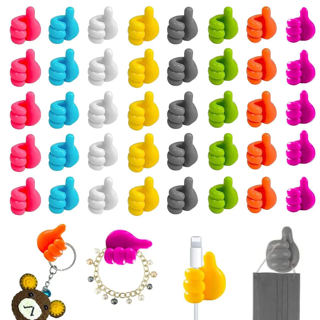 Support de Câble Autocollant en Silicone : Organisateur Mural Multi-usage