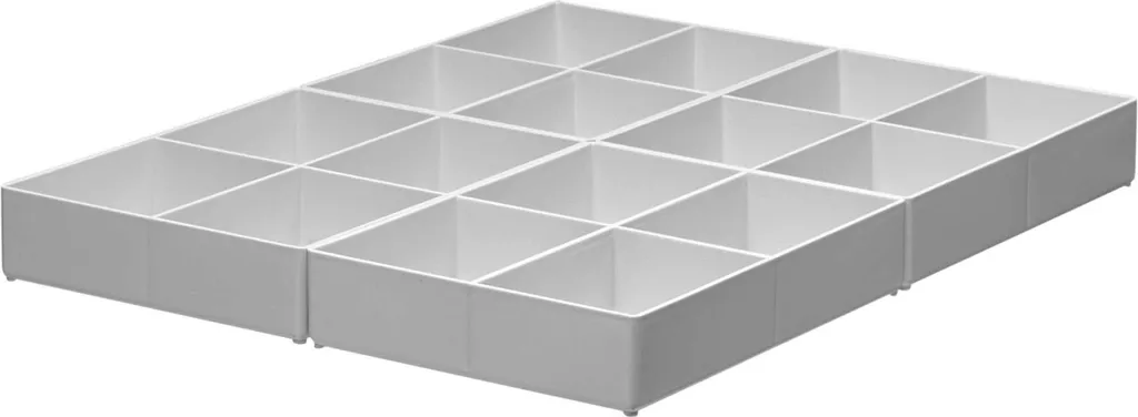 Séparateur de tiroir mi-haut lot de 8 gris clair pour trier ses accessoires