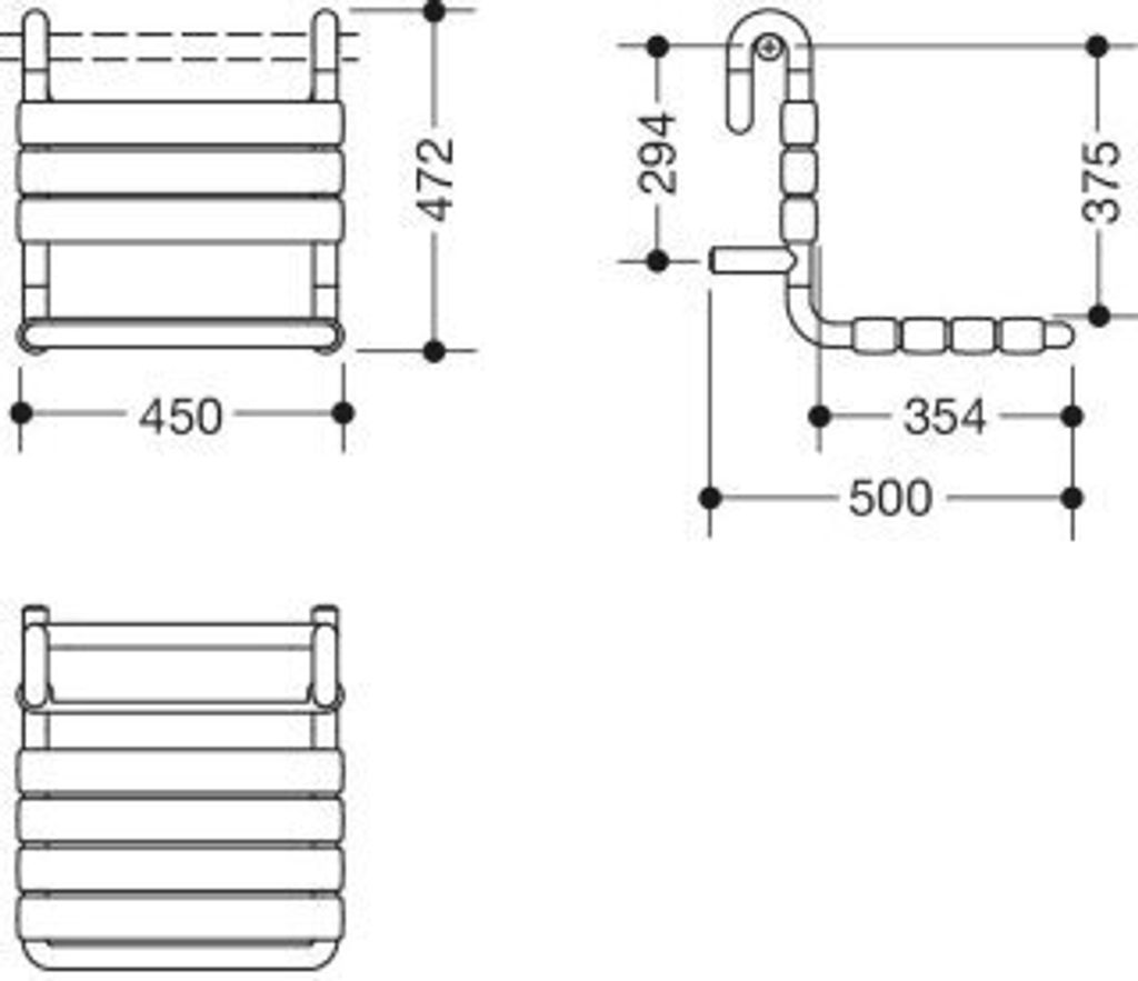 HEWI 801.51B110 92 Einhängesitz Ser 801, matt,