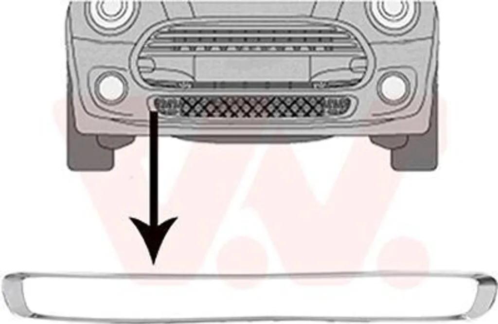 Grille de radiateur MINI F56 : Cadre chromé VAN WEZEL pour réparation