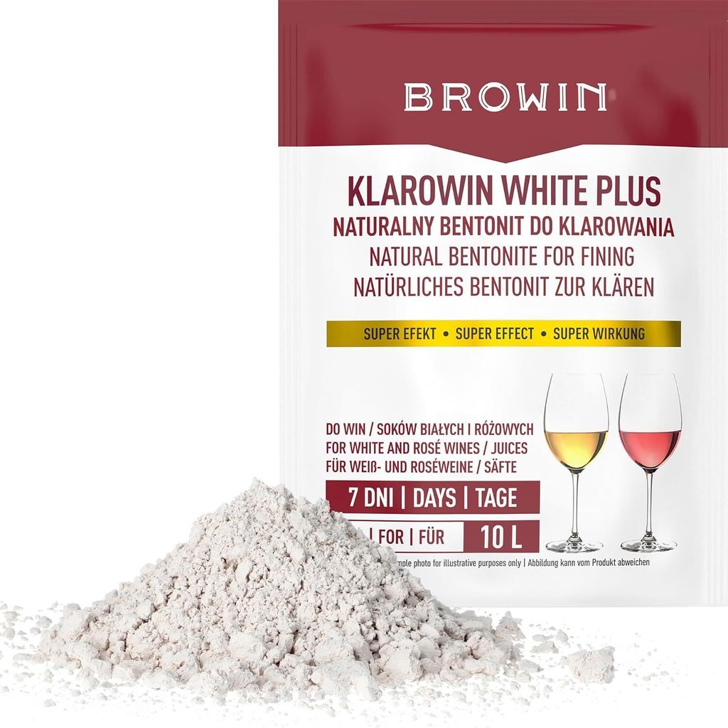 Klarowin White Plus Klärmittel 8 g Weinklärmittel Schönungsmittel für Weißweine