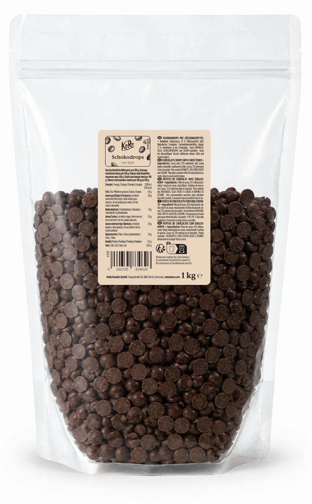 KoRo I Schokodrops mit Xylit 1 kg Produktbild 