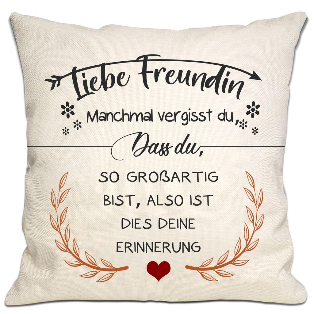 Kissenbezug als Geschenk für deine Freundin zum Geburtstag, Valentinstag oder Jahrestag