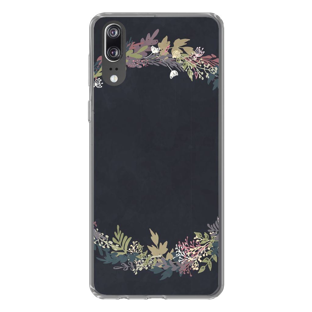 MuchoWow Handyhülle Schutzhülle Hülle für Huawei P20 Girlande - Pastell - Sommer Silikon Softcase Handy Hülle - Hardcover