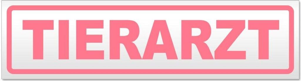 Kiwistar - Autoaufkleber - Hellrosa - 45 x 12 cm - Tierarzt - Hinweis Aufkleber Sticker für Auto, Kfz, Fahrrad, PKW, LKW