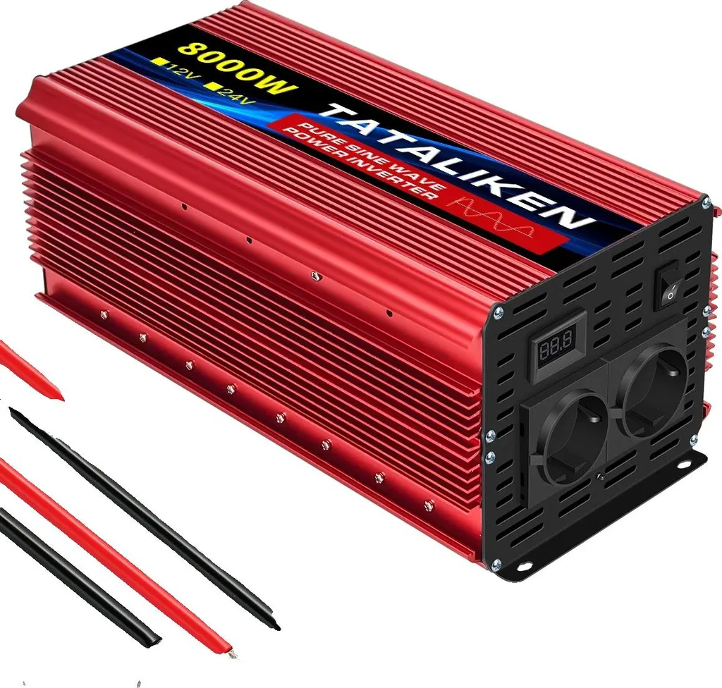 Onduleur Solaire 24V 220V 8000W Pur Sinus pour Installation Photovoltaïque