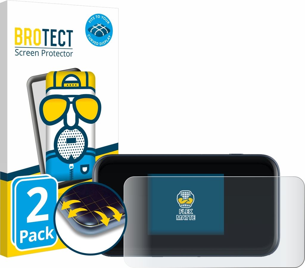 2x BROTECT Fullscreen Schutzfolie für ZTE MU5002 Displayschutz Folie Fullcover Matt Entspiegelungsfolie