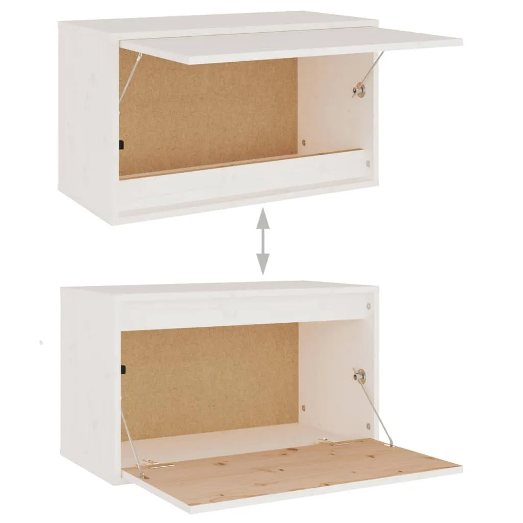 Offerta Armadio a Muro 60x30x35 Bianco - Legno Pino Massiccio Luxury - 9