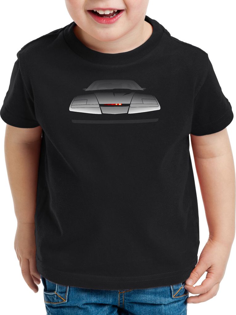 style3 K.I.T.T. Front Kinder T-Shirt michael knight 2000 black rider