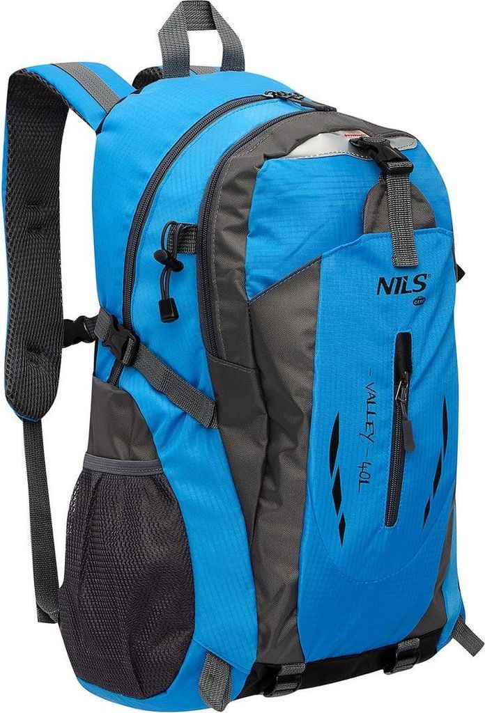 Backpack for Tourists, Blue, 40L Capacity