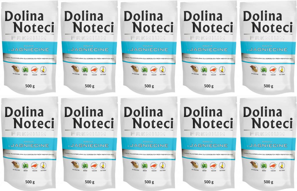 Dolina Noteci Premium Nassfutter für Hunde mit Lammfleisch Glutenfrei 10 x 500g