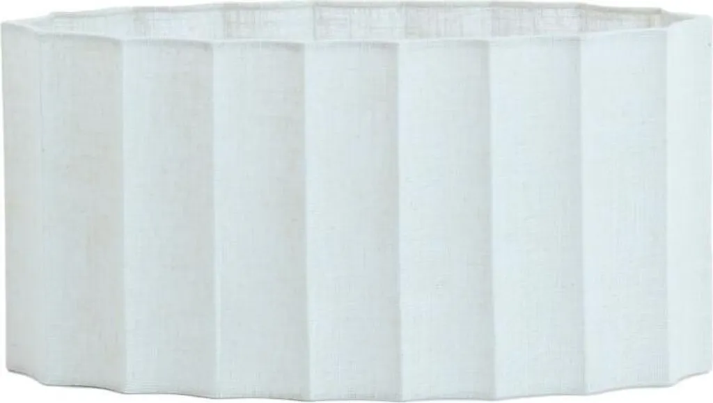 Abat-jour Disli Ovale Crème 38x17x19 cm en Textile pour Pied de Lampe E27