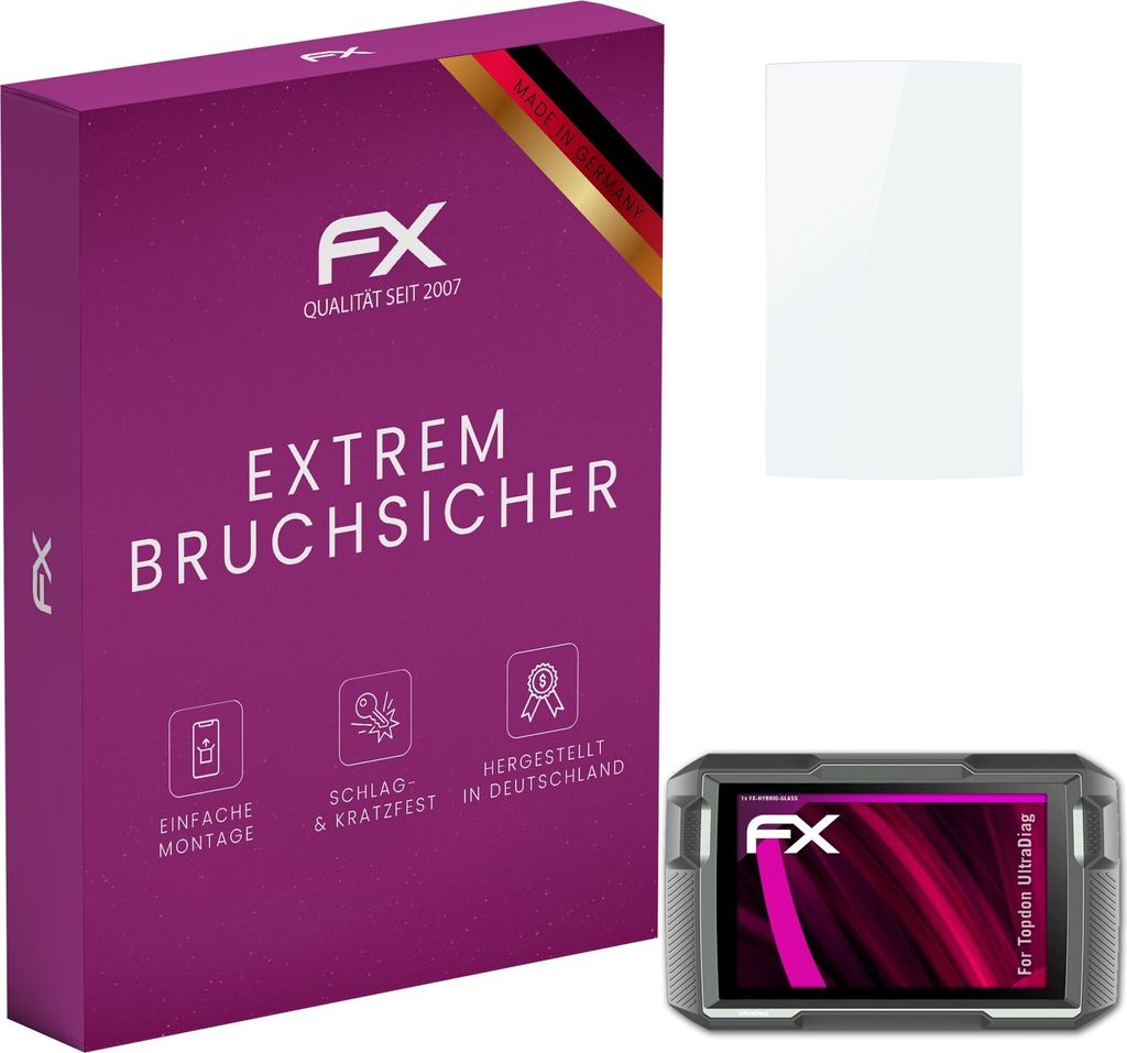 atFoliX FX-Hybrid-Glass Displayfolie kompatibel mit Topdon UltraDiag Glasfolie