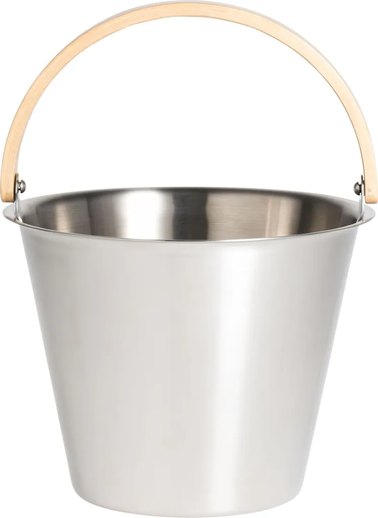 Seau pour Sauna Finlandais 4 Litres - Rento Secchio Acier Inox Pro