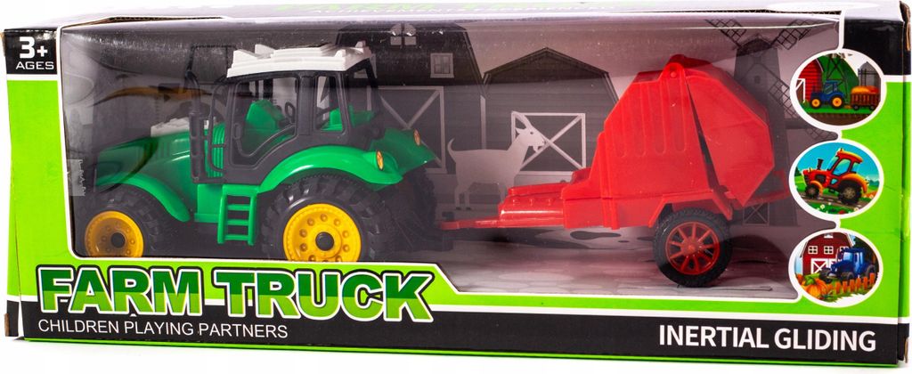 Traktor mit Anhänger - Landmaschine Spielzeug für Kinder - Realistisches Farm-Set